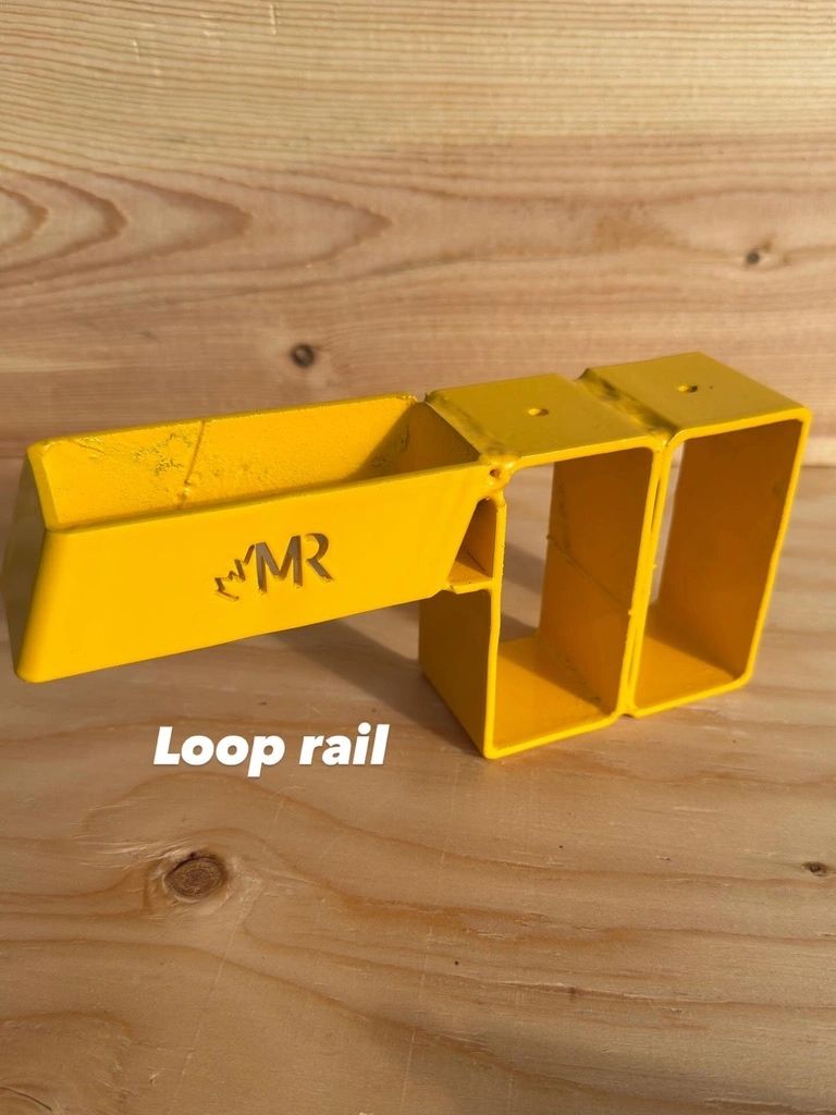 Loop rail yellow metal construction bracket